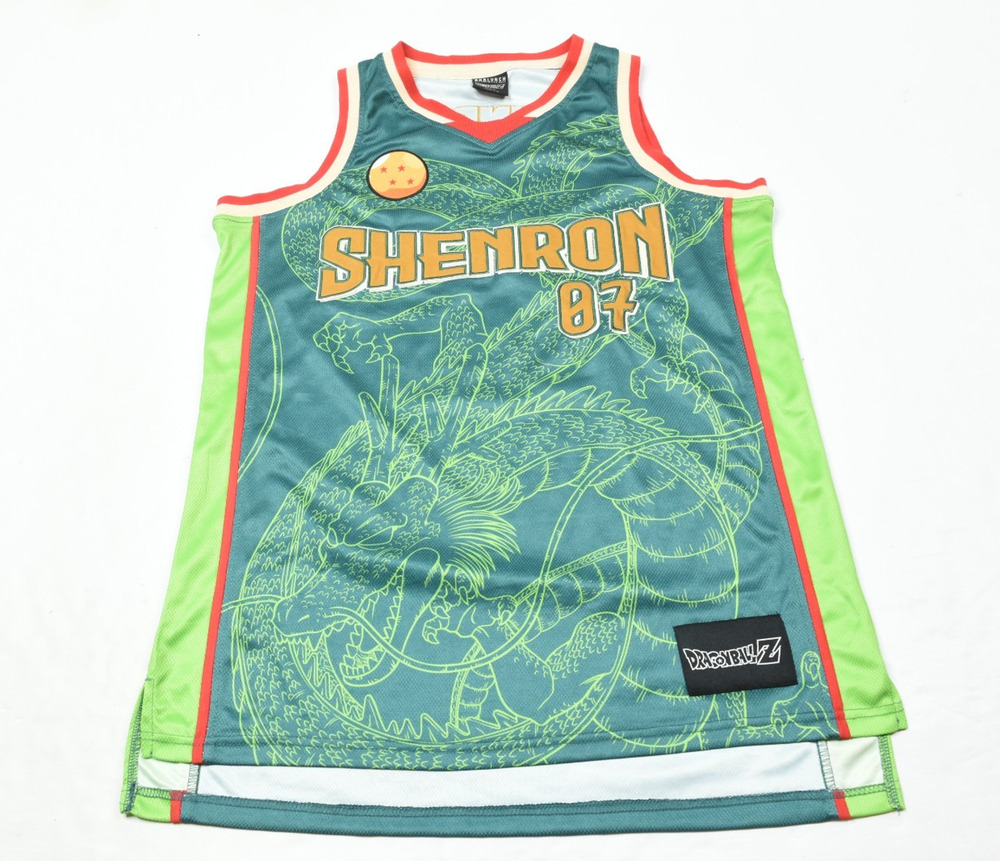 Dragon Ball Z Shenron Basketball Jersey Mens XS Green Sleeveless #07 Boxlunch